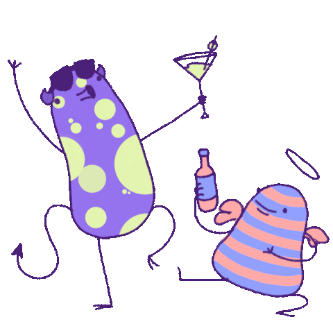 Party Drinking Sticker by Lisa Vertudaches
