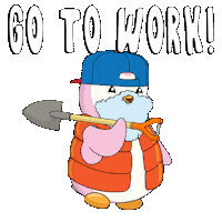Digging Work Day Sticker by Pudgy Penguins