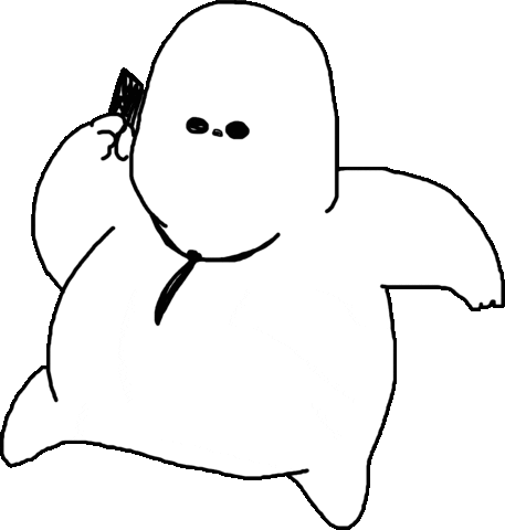 fattyho boss talking lazy conversation Sticker