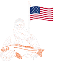 American Fish Sticker by Positively Groundfish