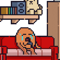 Sad Tears Sticker by Potatoz by 9GAG