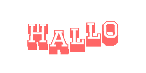 German Hello Sticker