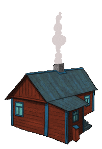 Illustration Home Sticker
