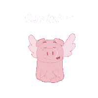 Flying Pig Weekend Sticker by PositivelyPigasus