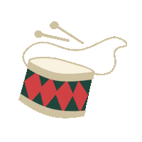 Christmas Drums Sticker