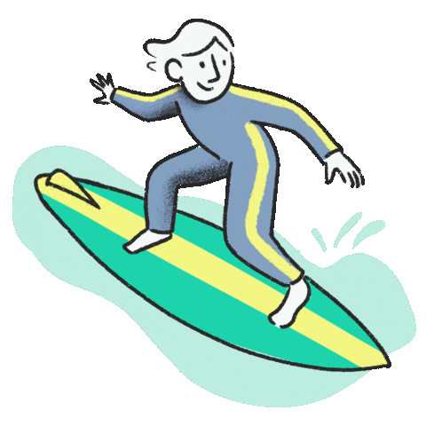 Surf Surfing Sticker by Chipax