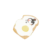cgua penguin sleep goodnight egg Sticker