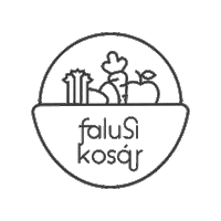 falusikosar logo transparency zoldseg kosar Sticker