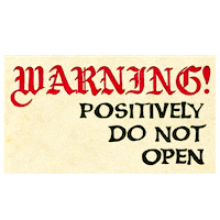 warning positively do not open Sticker by Annabelle Comes Home