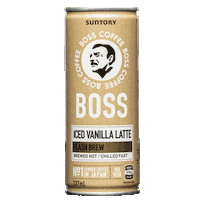 Iced Vanilla Latte Sticker by Suntory BOSS Coffee