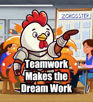 Teamwork Makes The Dream Work GIF by Zorooster
