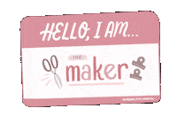 The Maker Name Tag Sticker
