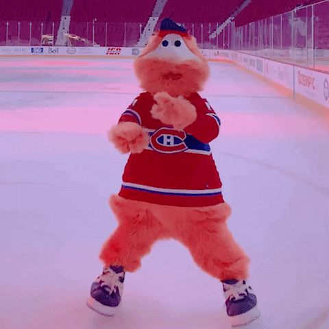 canadiensmtl giphyupload hockey nhl mascot GIF