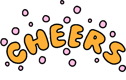 Cheers Drinks Sticker by Poppy Deyes