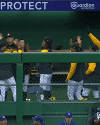 High Five Major League Baseball GIF by Pittsburgh Pirates
