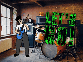Lets Go Guitar GIF by Sealed With A GIF