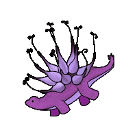 dinoflower purple doodle dinosaur dino Sticker