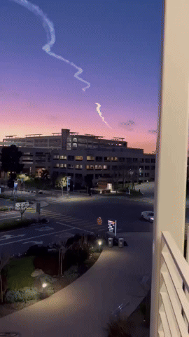 SpaceX Falcon 9 Streaks Across Evening Sky Over San Diego