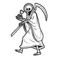 Santamuerte Sticker by Sneakreaper Industries