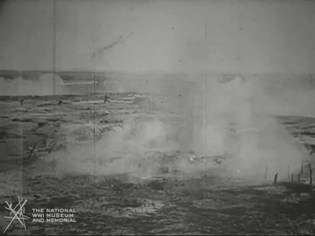 NationalWWIMuseum giphyupload black and white boom explosion GIF