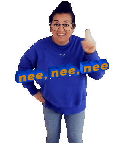 Nee Nee Nee No Sticker by Robine Blaauw