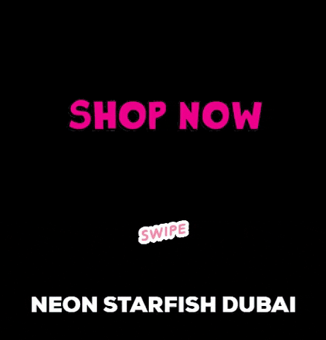 NeonStarfishDubai giphygifmaker giphyattribution swipe up shopping GIF