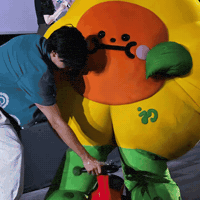 Mascot Driving GIF