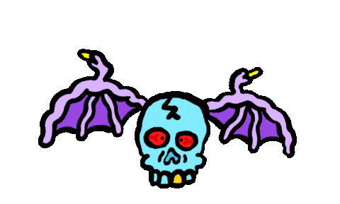 Halloween Skull Sticker by Russell Taysom