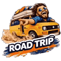 On The Road Travel Sticker by VanTrip.it