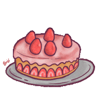 Pink Cake Sticker