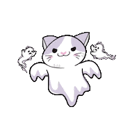 Ghost Cat Sticker by Petique, Inc.