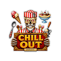 Descansar Ice Cream Sticker