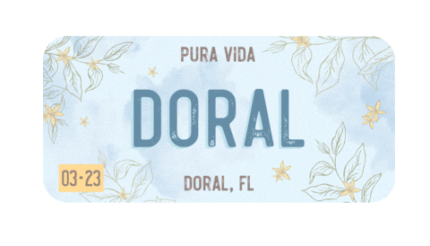 Doral Sticker by Pura Vida Miami