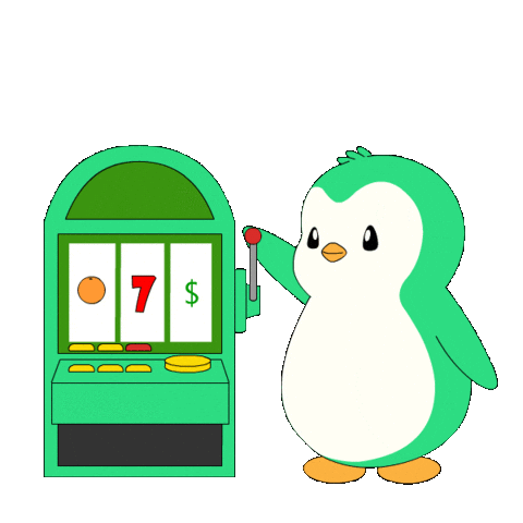 Slot Machine Penguin Sticker by Abster