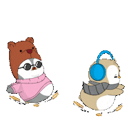 Get Away Running Sticker by Pudgy Penguins