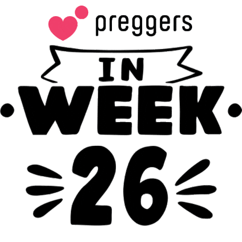 Pregnancy 26 Weeks Sticker by Preggers