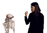 sixuan liu kissing the skeleton Sticker by Originals