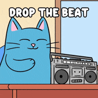 Blue Cat Dancing GIF