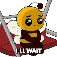 Miss You Waiting Sticker by Plan Bee Studios