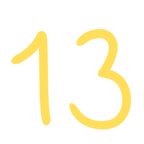 Number Trece Sticker