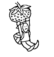 Strawberry Waiting Sticker