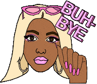 Girl Bye Goodbye Sticker by 1900BADDEST