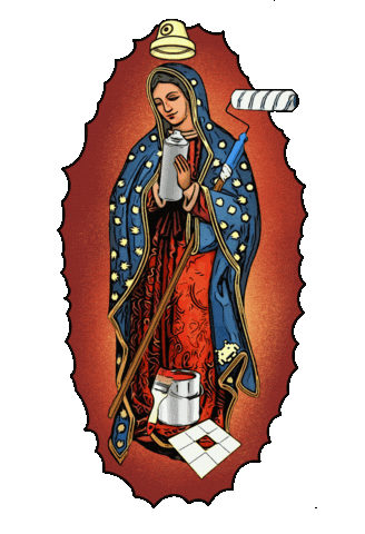 Street Art Santa Sticker