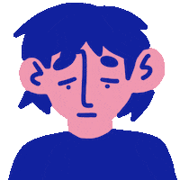 Sad Character Sticker