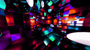 iamswitch loop rainbow psychedelic balls GIF