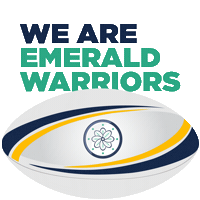 Rugby Saffron Sticker by Emerald Warriors RFC