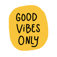 chriscocomedia happy lettering good vibes good vibes only Sticker