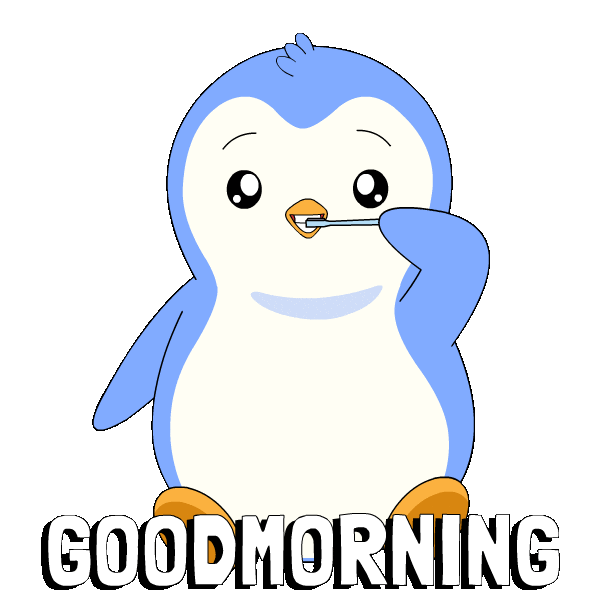 Getting Ready Good Morning Sticker by Pudgy Penguins