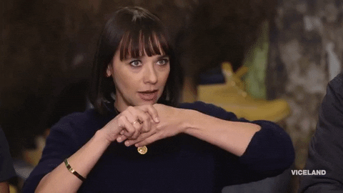 rashida jones bite GIF by Desus & Mero