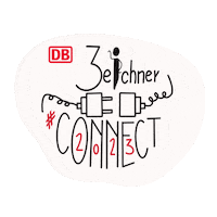 DeutscheBahnDBZeichner db connect deutsche bahn dbzeichner Sticker